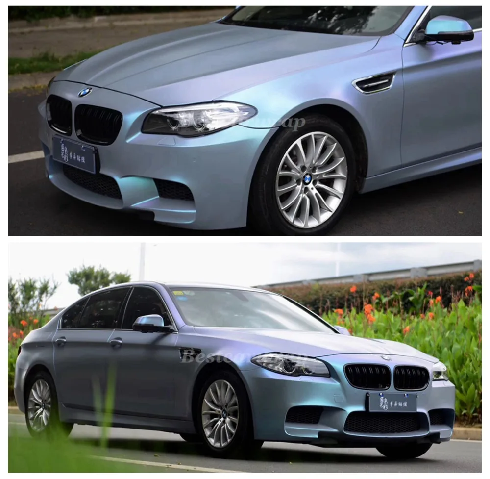 Chameleon Silver blue Shift Satin Metallic Vinyl Wrap For car wrap with Air bubble free Like 3M Quality PROTWRAPS Size:1.52*20M
Chameleon Silver blue Shift Satin Metallic Vinyl Wrap For car wrap with Air bubble free Like 3M Quality PROTWRAPS Size:1.52*20M