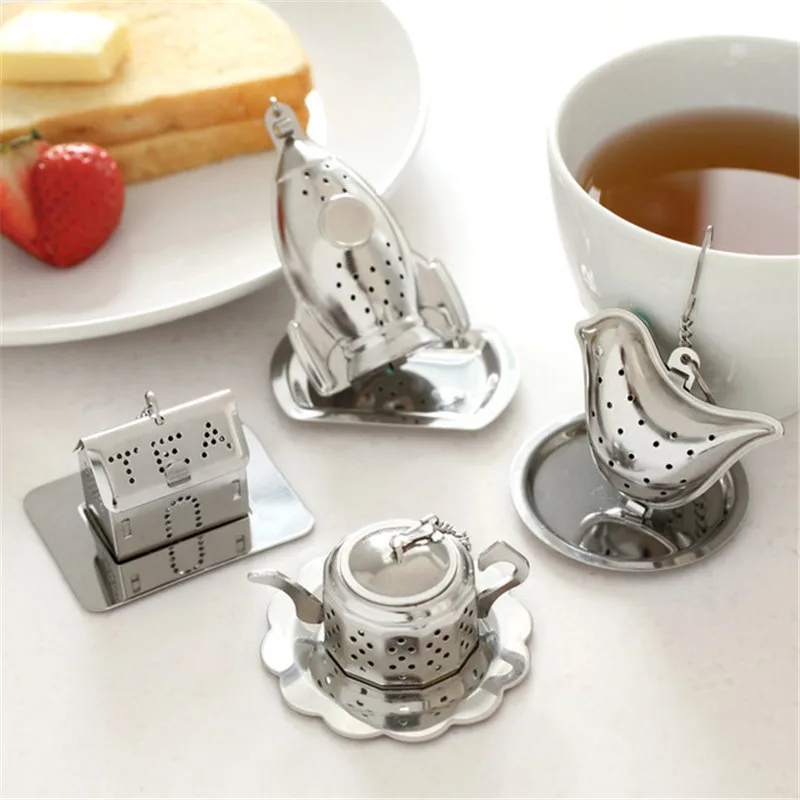 1PCS Tea Infuser Strainer Stainless Steel Rocket/Teapot/Bird/House Shape Loose Leaf Herbal Spice Filter D0
1PCS Tea Infuser Strainer Stainless Steel Rocket/Teapot/Bird/House Shape Loose Leaf Herbal Spice Filter D0
