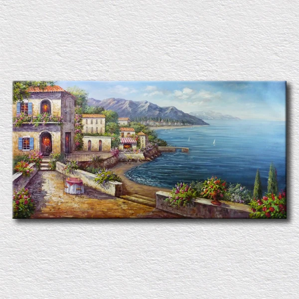 Handpainted oil painting landscape modern natural scenery oil painting on canvas wall art for friends gift