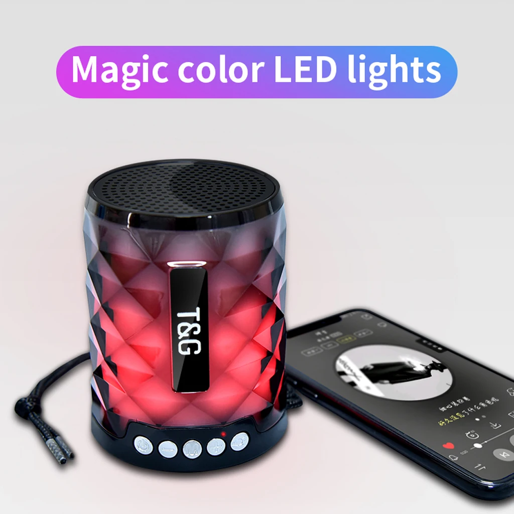 TG155 Bluetooth 4.2 Mini Portable Wireless Bluetooth Loudspeaker with Colorful Lights Bluetooth Music Bass Hi-Fi Audio
TG155 Bluetooth 4.2 Mini Portable Wireless Bluetooth Loudspeaker with Colorful Lights Bluetooth Music Bass Hi-Fi Audio