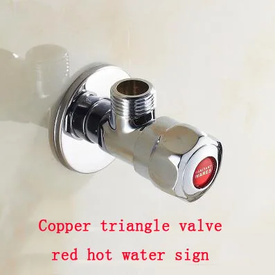 

Copper cold and hot water stop valve triangle valve, Universal bathroom / kitchen filling water valve, Water heater inlet valve