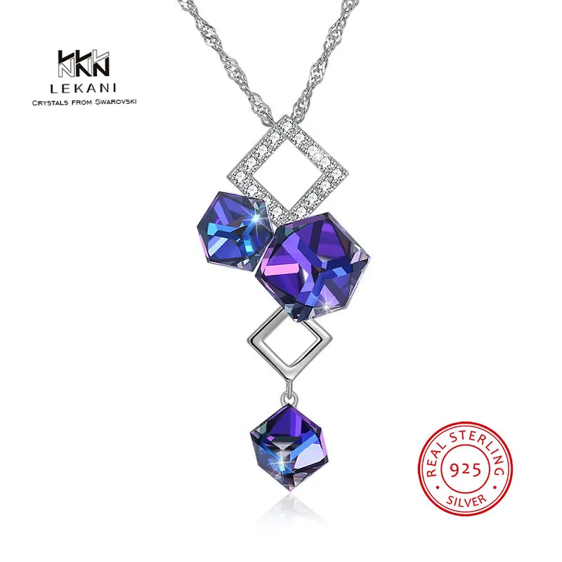 LEKANI Crystals From Swarovski Necklace 925 Girl Geometry Long Crystal Pendant Necklace New simple ladies gift necklace Party
LEKANI Crystals From Swarovski Necklace 925 Girl Geometry Long Crystal Pendant Necklace New simple ladies gift necklace Party
