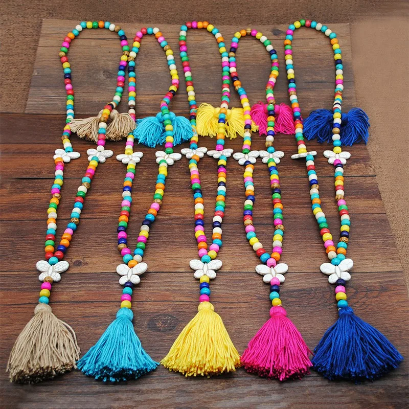 New 5 Colors Tassel Butterfly Necklace Women Handmade White Butterfly Color Wood Beads Pendants Necklace Women Jewelry
New 5 Colors Tassel Butterfly Necklace Women Handmade White Butterfly Color Wood Beads Pendants Necklace Women Jewelry