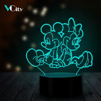 VCity Mouse 3D Night Light Led Table Lamp RGB Change Multicolor Luminaria Gifts for Kids Toy Fans Collection Bedroom Decoration
VCity Mouse 3D Night Light Led Table Lamp RGB Change Multicolor Luminaria Gifts for Kids Toy Fans Collection Bedroom Decoration