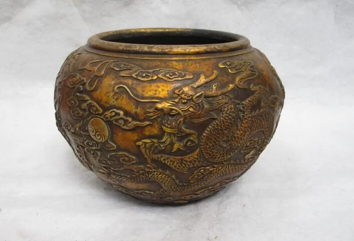 Collectible bronze lion statue S0583 Tibet Buddhism Classic Copper Two Dragon Play Bead Pot Jar incense burner Censer B0403
Collectible bronze lion statue S0583 Tibet Buddhism Classic Copper Two Dragon Play Bead Pot Jar incense burner Censer B0403