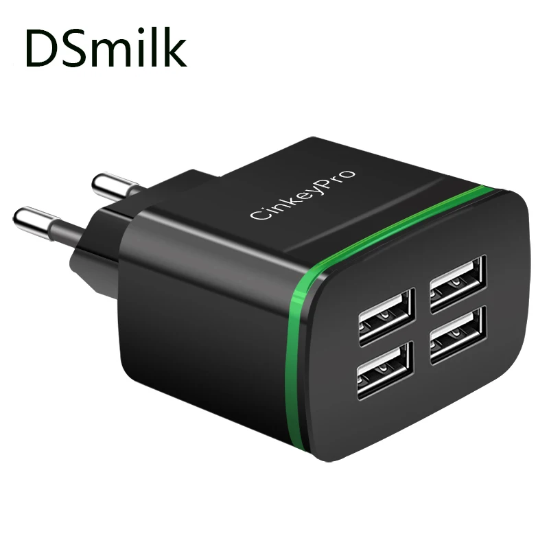 DSmilk 4 Ports USB Charger for iPhone iPad Samung LED Light EU Plug 5V 4A Wall Adapter Mobile Phone Universal Charging
DSmilk 4 Ports USB Charger for iPhone iPad Samung LED Light EU Plug 5V 4A Wall Adapter Mobile Phone Universal Charging