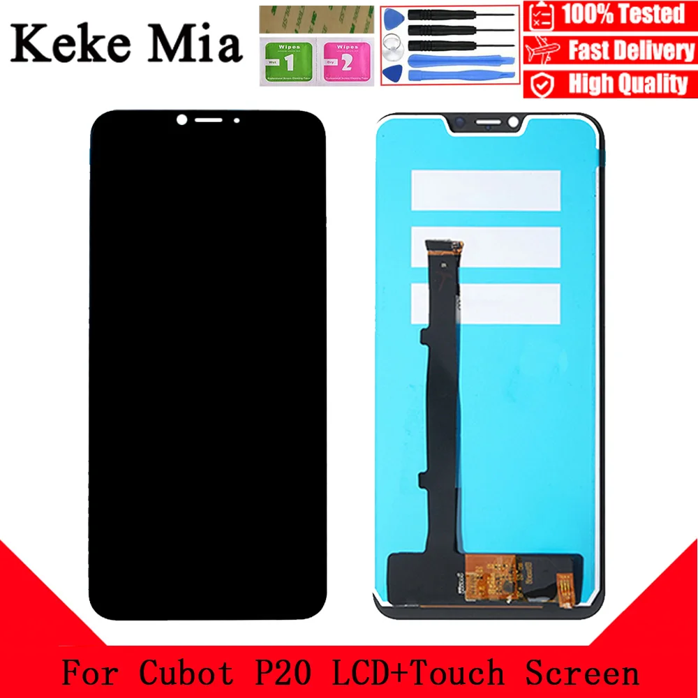 Keke Mia 6.18" For Cubot P20 LCD Display and Touch Screen Digitizer Assembly Replacement With Free Tools And Adhesive+Wipes
Keke Mia 6.18" For Cubot P20 LCD Display and Touch Screen Digitizer Assembly Replacement With Free Tools And Adhesive+Wipes