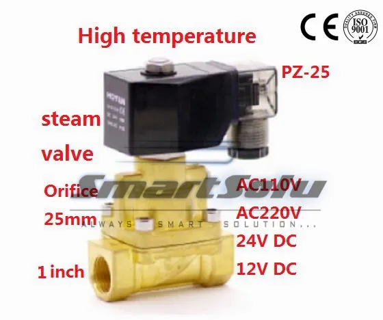 Free shipping Brass 2 way water high temperature solenoid valve pneumatic steam control 1 inch AC110V Orifice 25mm normal close
Free shipping Brass 2 way water high temperature solenoid valve pneumatic steam control 1 inch AC110V Orifice 25mm normal close