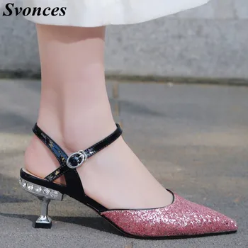 Svonces Escarpins Femme 2019 Sequins Office Lady High Heels Shoes Slingbacks Diamond Med Heel Women Sping Summer Banquet Shoes
Svonces Escarpins Femme 2019 Sequins Office Lady High Heels Shoes Slingbacks Diamond Med Heel Women Sping Summer Banquet Shoes