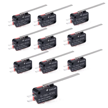 10pcs/lot Precision V-153-1C25 Limit Switch Long Straight Hinge Lever Type SPDT Micro Switch For Electronic Measuring Appliance
10pcs/lot Precision V-153-1C25 Limit Switch Long Straight Hinge Lever Type SPDT Micro Switch For Electronic Measuring Appliance