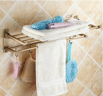 5 layer plating full copper folded towel bath towel rack European archaize color toilet bathroom shelf with 5 hook
5 layer plating full copper folded towel bath towel rack European archaize color toilet bathroom shelf with 5 hook