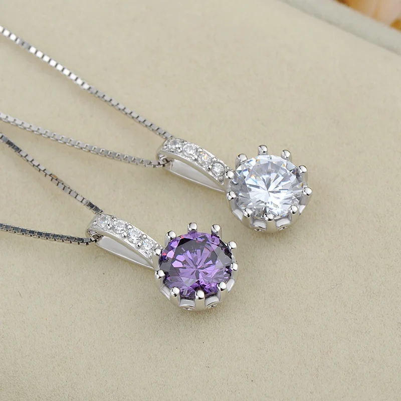Sterling Silver Necklace Classic Pendant Wedding Jewelry 18inches Clavicle Necklace Pendant Prongs Zircon Diamond Jewelry 925
Sterling Silver Necklace Classic Pendant Wedding Jewelry 18inches Clavicle Necklace Pendant Prongs Zircon Diamond Jewelry 925