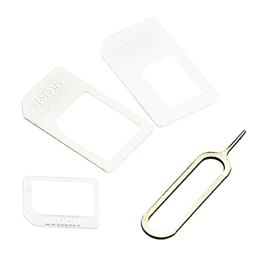 

4 In 1 for NANO SIM Adapter With Card Pin For 4/4S for NANO SIM Card Transformation For 5/5S/5C Drop Shipping