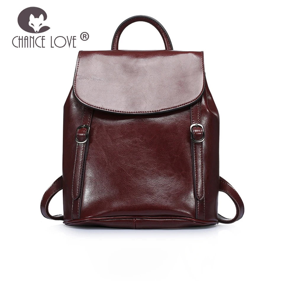 Chance Love 2018 women bag summer new oil wax Genuine leather backpack shoulder bag Everyday fashion wild travel backpack
Chance Love 2018 women bag summer new oil wax Genuine leather backpack shoulder bag Everyday fashion wild travel backpack