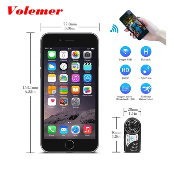 Volemer Q8 Mini Wifi Camera HD 1080P Infrared Night Version car mini DVR Voice Video recording Wireless Mini Camcorder PK Q7 Q9
Volemer Q8 Mini Wifi Camera HD 1080P Infrared Night Version car mini DVR Voice Video recording Wireless Mini Camcorder PK Q7 Q9