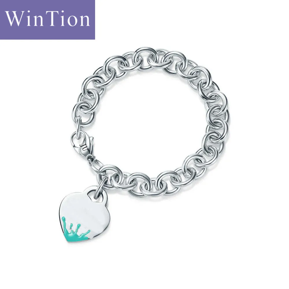 tiff Sterling Silver S925 Water Drop Print Classic Bracelet Sea blue fashion temperament jewelry European style
tiff Sterling Silver S925 Water Drop Print Classic Bracelet Sea blue fashion temperament jewelry European style