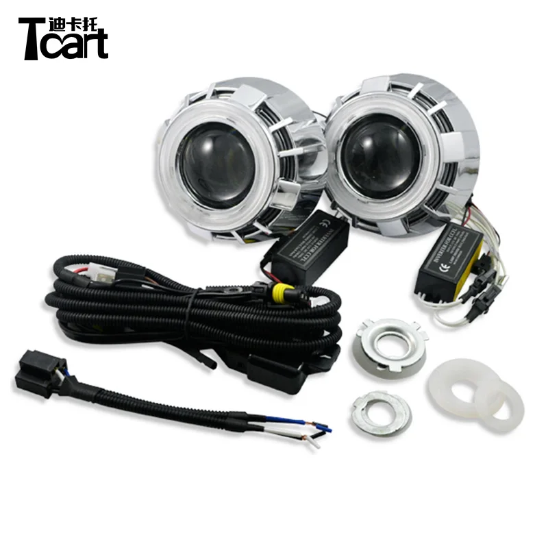 Tcart High Power 35W Dual Double CCFL Angel Eyes bi -xenon auto hid conversion kit Projector Lens Light for Headlights
Tcart High Power 35W Dual Double CCFL Angel Eyes bi -xenon auto hid conversion kit Projector Lens Light for Headlights