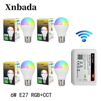 Mi Light Led Lamp 6W E27 RGB+CCCT Led Bulb +IBX2 RF Remote Wifi Led Spotlight light Dimmable Led light AC85-265V Free Shipping
Mi Light Led Lamp 6W E27 RGB+CCCT Led Bulb +IBX2 RF Remote Wifi Led Spotlight light Dimmable Led light AC85-265V Free Shipping
