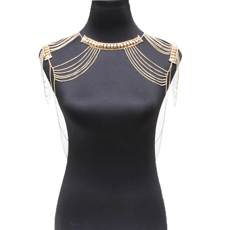 Statement Chains necklace Women Tassel Necklaces & Pendants Sexy Punk Long Necklace ladies Shoulder jewelry body chain
Statement Chains necklace Women Tassel Necklaces & Pendants Sexy Punk Long Necklace ladies Shoulder jewelry body chain