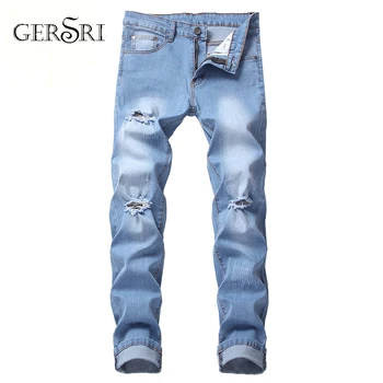 Gersri Ripped Jeans Men Patchwork Hollow Out Hole Beggar Cropped Pants Man Cowboys Demin Destroy light blue Pants Male
Gersri Ripped Jeans Men Patchwork Hollow Out Hole Beggar Cropped Pants Man Cowboys Demin Destroy light blue Pants Male