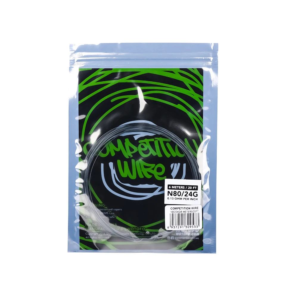 Original Wotofo Ni90 Ni80 Competition Wire 23G 24G 26G heating wire for atomizer mesh coil tank electronic cigarette accessory (4)
