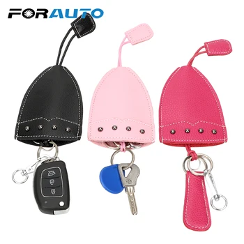 FORAUTO Car Key Holders Key Wallet Case Key Chain KeyRing Rivet Decor Key Shell Wallet Hanging Ornament Leather Universal
FORAUTO Car Key Holders Key Wallet Case Key Chain KeyRing Rivet Decor Key Shell Wallet Hanging Ornament Leather Universal