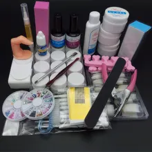 23 pcs 네일 아트 도구 풀 세트 12 색 uv 젤 키트 브러쉬 네일 아트 세트 원베이스 코트 + 하나의 탑 코트 100 pcs 네일 팁-자연(China)