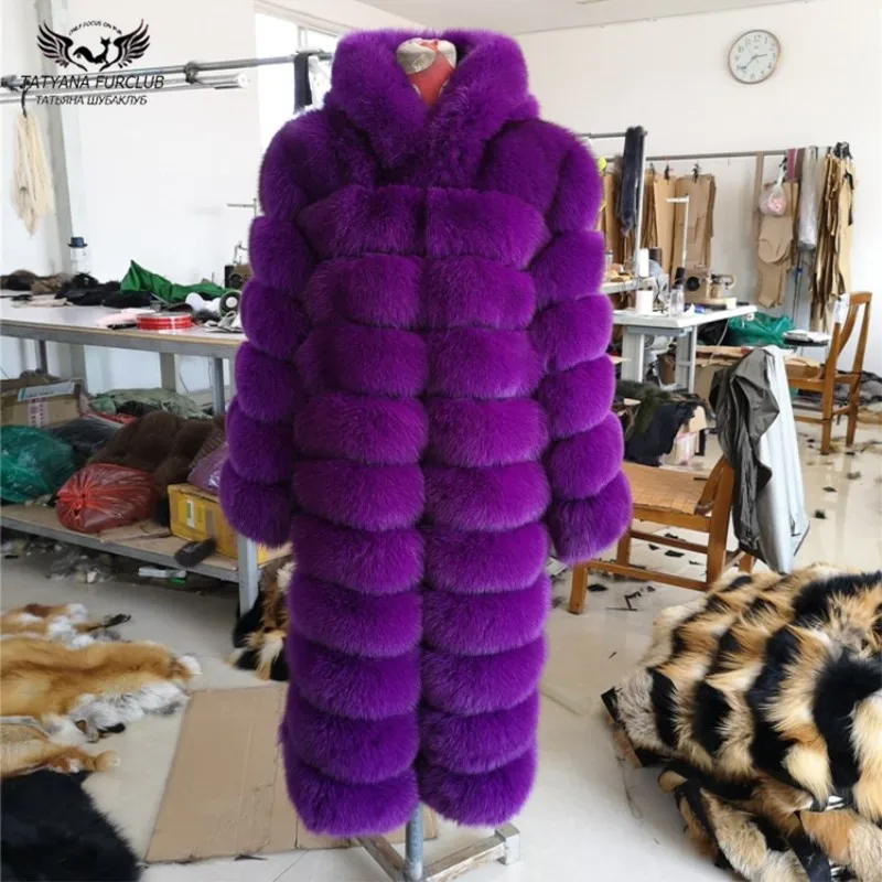 Tatyana Furclub Real Fox Fur Coat For Women Plus Size Outwear With Hood Winter Fur Jacket Thick Warm Fur Parka Coats Female Tops
Tatyana Furclub Real Fox Fur Coat For Women Plus Size Outwear With Hood Winter Fur Jacket Thick Warm Fur Parka Coats Female Tops