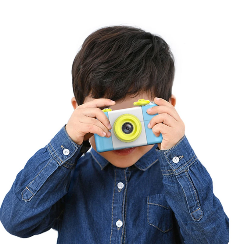 Cute Pink Blue 5MP 1080P HD 1.5 Inch Screen Mini Kid Children Camera Cartoon Digital Small SLR Camera Toy Gift
