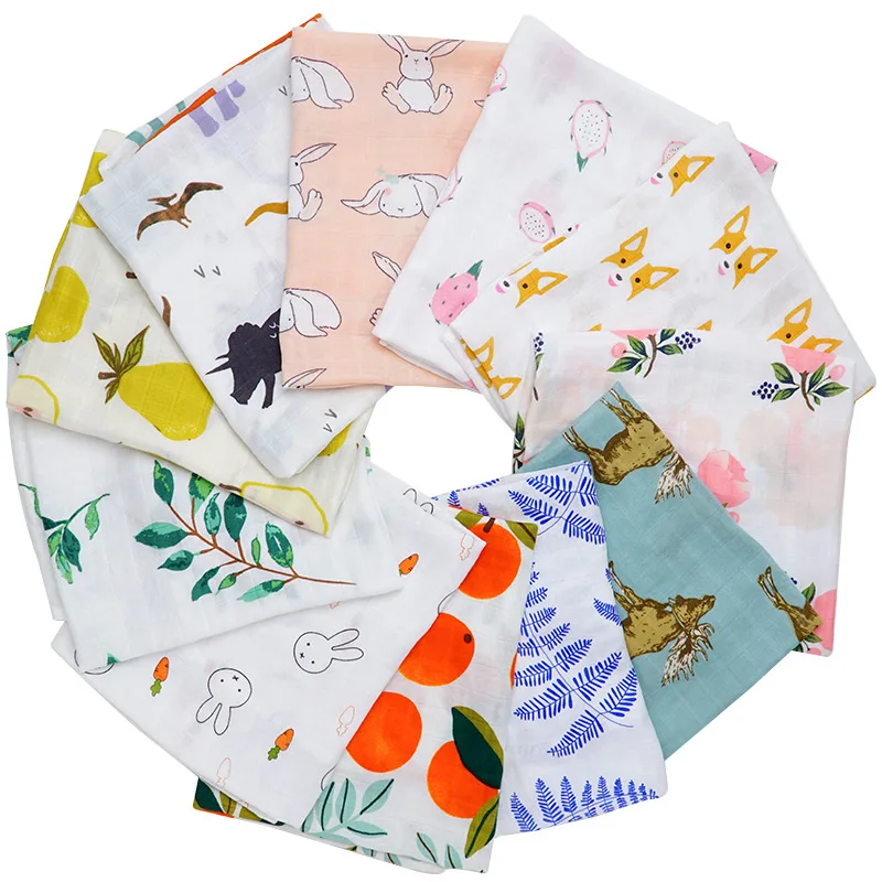 Muslin 70%bamboo30%cotton baby blanket soft Swaddle Newborn Cartoon Animal Printed bibs Bandana 2019 Cute Burp Cloth Towel Scarf
Muslin 70%bamboo30%cotton baby blanket soft Swaddle Newborn Cartoon Animal Printed bibs Bandana 2019 Cute Burp Cloth Towel Scarf