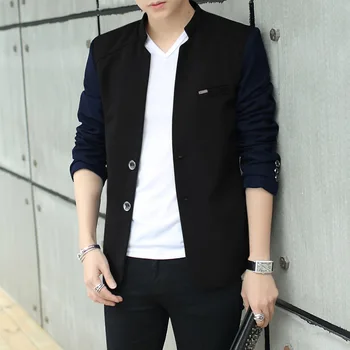 2016 New Casual Slim Contrast Color Mens Jackets And Coats Single Breasted Patchwork Ropa Casual Hombre
2016 New Casual Slim Contrast Color Mens Jackets And Coats Single Breasted Patchwork Ropa Casual Hombre