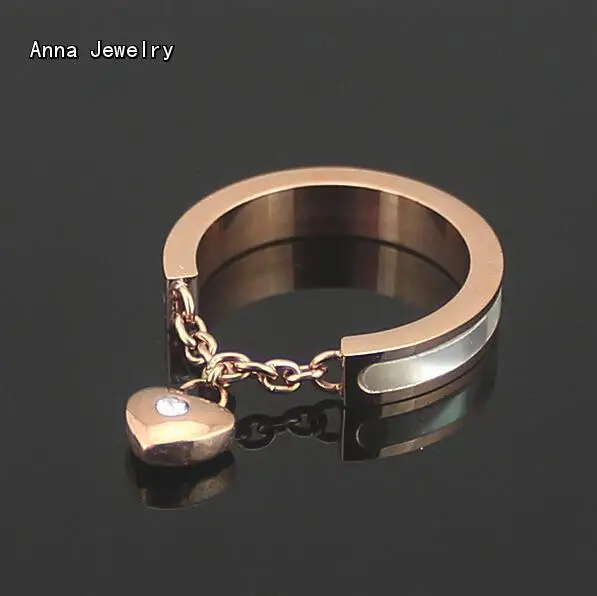 Romantic Style Heart Rings Rose Gold Steel with White Shell.Fashion Rings for Women Jewelry Gift,Can't Love It Any More
Romantic Style Heart Rings Rose Gold Steel with White Shell.Fashion Rings for Women Jewelry Gift,Can't Love It Any More