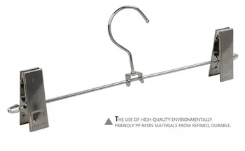 High Quality Metal hanger for pants with clips / Stainless Steel Trousers Hanger (20 pieces/Lot)
High Quality Metal hanger for pants with clips / Stainless Steel Trousers Hanger (20 pieces/Lot)