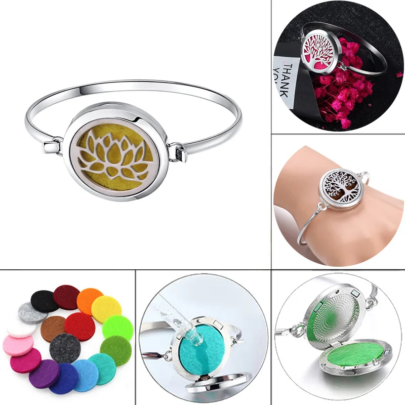 Lotus pattern Perfume Bracelet Essential Oil Diffuser Aromatherapy Locket Bracelet Tree 316L Stainless Steel Diffuser Bracelet
Lotus pattern Perfume Bracelet Essential Oil Diffuser Aromatherapy Locket Bracelet Tree 316L Stainless Steel Diffuser Bracelet