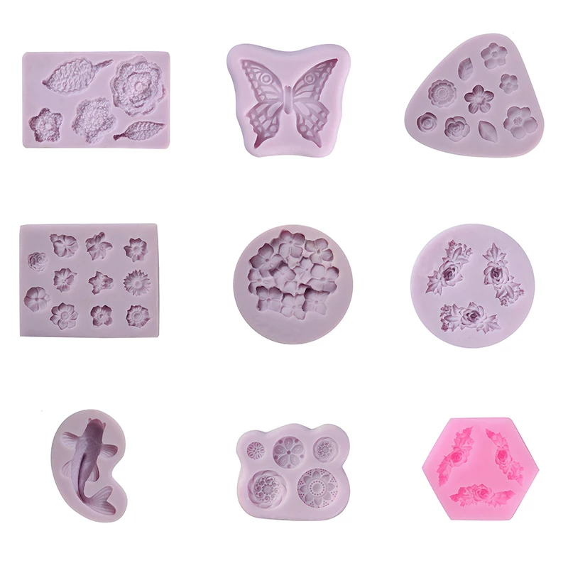 3D Flower Butterfly Fish Multi Style Silicone Molds Fondant Craft Cake Candy Chocolate Sugarcraft Ice Pastry Baking Tool Mould
3D Flower Butterfly Fish Multi Style Silicone Molds Fondant Craft Cake Candy Chocolate Sugarcraft Ice Pastry Baking Tool Mould