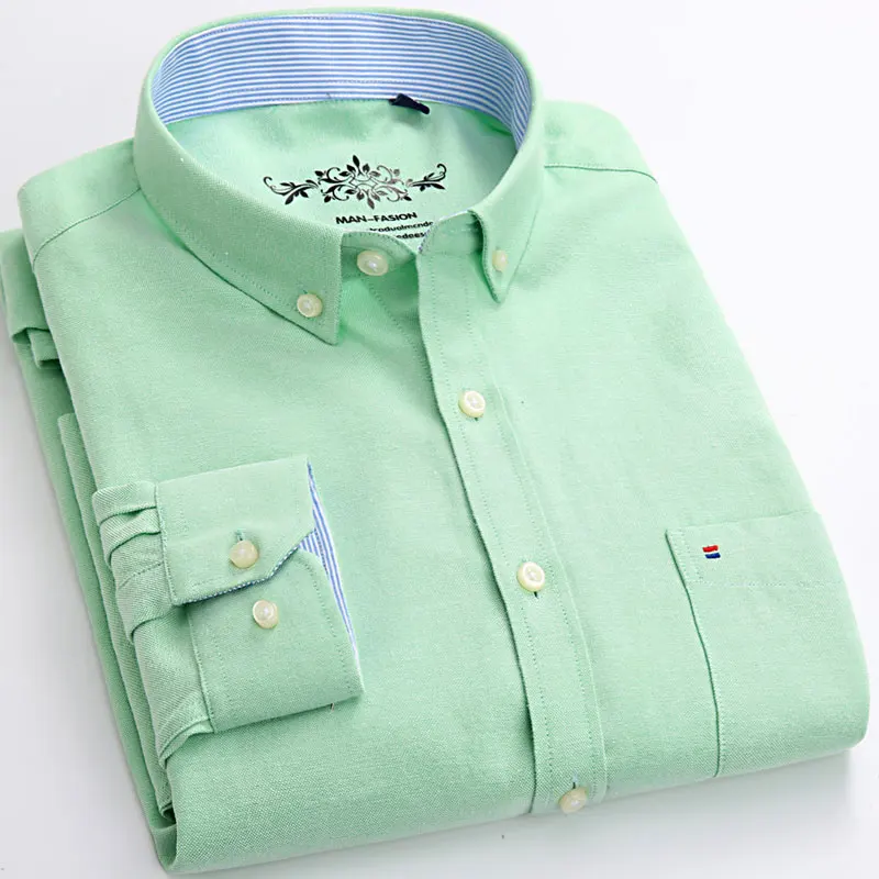 New Autumn Men Oxford Casual Shirt Social Long Sleeve Fashion Patchwork Collar Button-down Business Men Dress Shirt With Pocket
New Autumn Men Oxford Casual Shirt Social Long Sleeve Fashion Patchwork Collar Button-down Business Men Dress Shirt With Pocket