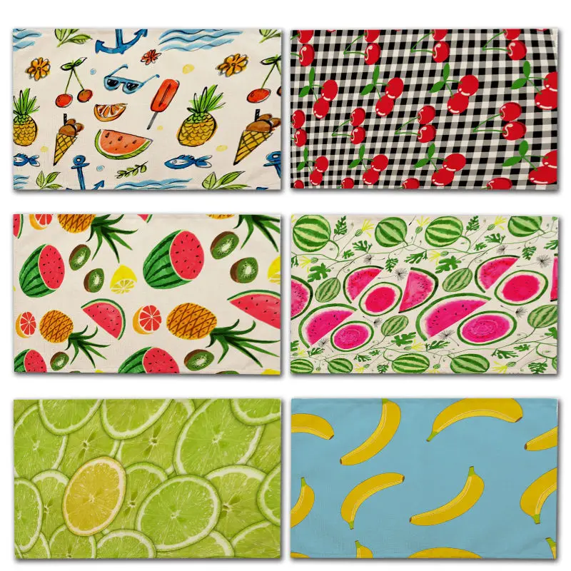 1Pcs Banana Pineapple Fruit Pattern Placemat Cotton Linen Dining Table Mat Pad Drink Coasters 42*32cm Kitchen Accessories PM0002
1Pcs Banana Pineapple Fruit Pattern Placemat Cotton Linen Dining Table Mat Pad Drink Coasters 42*32cm Kitchen Accessories PM0002