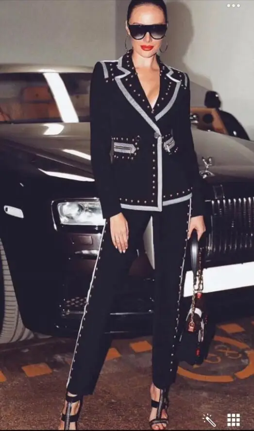 Women's Clothing Set Sexy Long Sleeve Designer Party Black Bandage Coats Outwear + Pencil Pants
Women's Clothing Set Sexy Long Sleeve Designer Party Black Bandage Coats Outwear + Pencil Pants