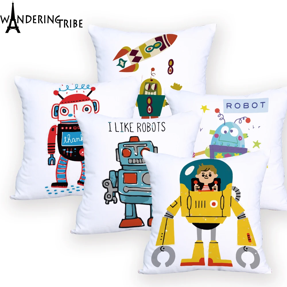 Cartoon Animal Pillowcase Decorative Living Room Custom Printed Cushions Sheet Letter Robot Cushion Cover Decorative Sofa Decor
Cartoon Animal Pillowcase Decorative Living Room Custom Printed Cushions Sheet Letter Robot Cushion Cover Decorative Sofa Decor
