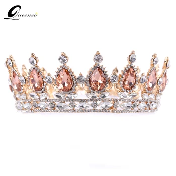 Vintage Baroque Round Crown Blue Crystal Wedding Hair Accessories Bridal Tiara Queen Hair Jewelry Party Gift New Year Jewelry
Vintage Baroque Round Crown Blue Crystal Wedding Hair Accessories Bridal Tiara Queen Hair Jewelry Party Gift New Year Jewelry