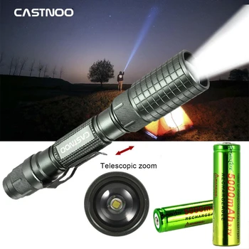CASTNOO Powerful 8000 Lumen T6 LED Flashlight Torch 5 modes camping hunting hiking lantern +18650 battery
CASTNOO Powerful 8000 Lumen T6 LED Flashlight Torch 5 modes camping hunting hiking lantern +18650 battery