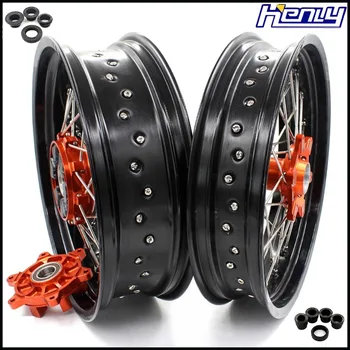 3.5/4.25 Supermotor Spoked Cush Drive Wheels Supermotard Rim Set for KTM SX SX-F EXC EXC-E EXC-F 125 200 250 300 350 450 505 525
3.5/4.25 Supermotor Spoked Cush Drive Wheels Supermotard Rim Set for KTM SX SX-F EXC EXC-E EXC-F 125 200 250 300 350 450 505 525