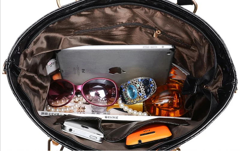 6 Pieces Women Handbag Crocodile PU Female Shoulder Bags Bolsas Feminina Big Capacity Bag Femme Designer Set Handbags SS0292 (12)