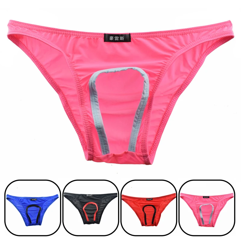 Sexy Men Ice Silk Open Pouch Briefs G-Strings Smooth Breathable Low Rise Underwear U Convex Pouch Erotic Lingerie Gay Wear
Sexy Men Ice Silk Open Pouch Briefs G-Strings Smooth Breathable Low Rise Underwear U Convex Pouch Erotic Lingerie Gay Wear
