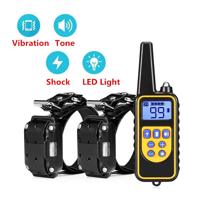 Remote Shock Collar 800M for Large Or Small Dogs IPX7 Waterproof Dog Training Collar,99 Levels Vibrate and Shock,USB Charging
Remote Shock Collar 800M for Large Or Small Dogs IPX7 Waterproof Dog Training Collar,99 Levels Vibrate and Shock,USB Charging