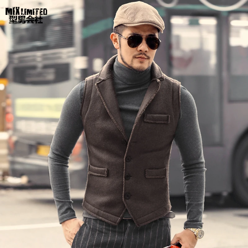Men's Thick Warm Retro Faux Fur Casual Solid Vest Metrosexual Men New Brand Winter European Style Single Breasted Waistcoat M236
Men's Thick Warm Retro Faux Fur Casual Solid Vest Metrosexual Men New Brand Winter European Style Single Breasted Waistcoat M236
