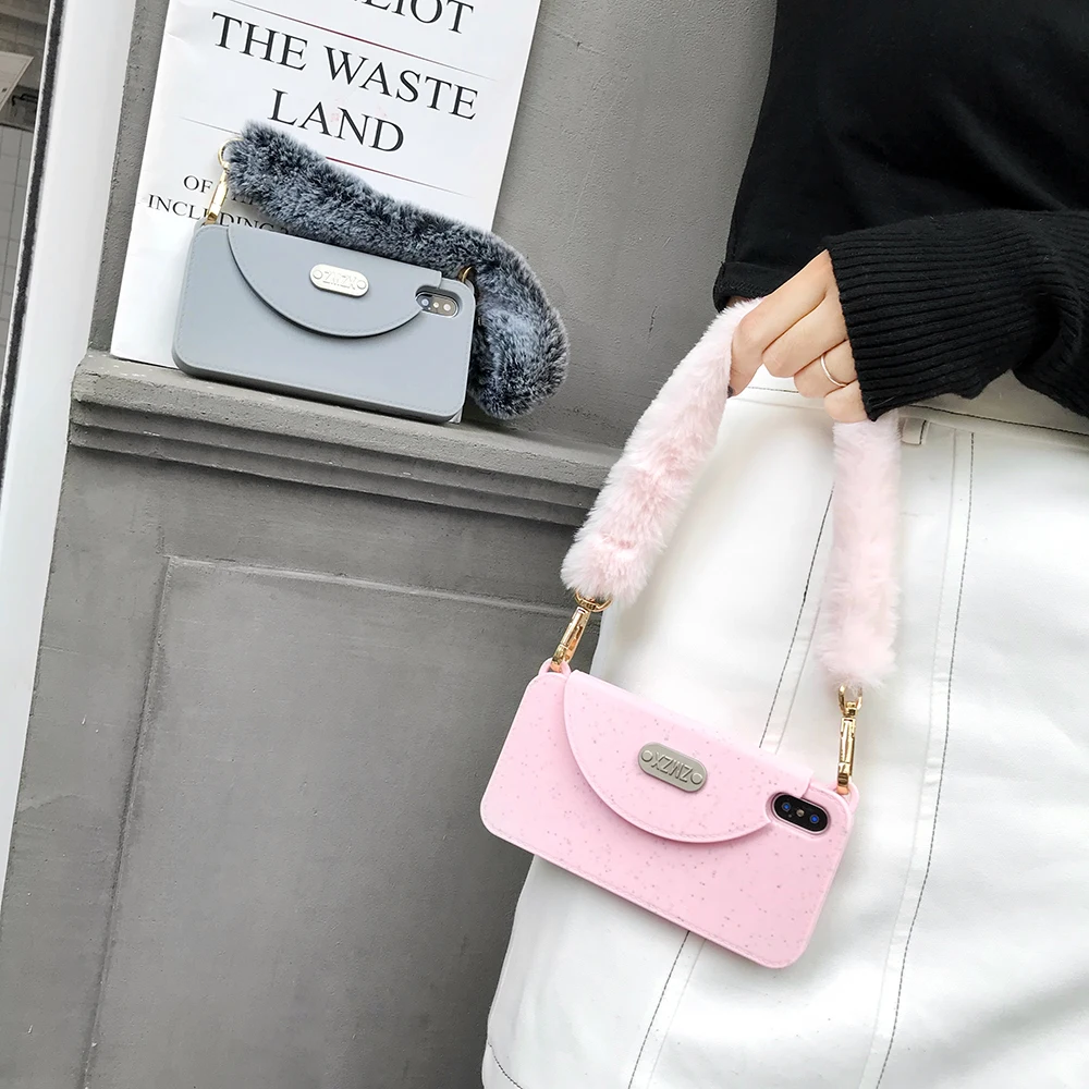 Dower Me Fashion Fluffy Fur Chain Wallet Card Bag Handbag Purse Soft Silicone Case Cover For iPhone XS Max XR X 8 7 6 6S Plus
Dower Me Fashion Fluffy Fur Chain Wallet Card Bag Handbag Purse Soft Silicone Case Cover For iPhone XS Max XR X 8 7 6 6S Plus