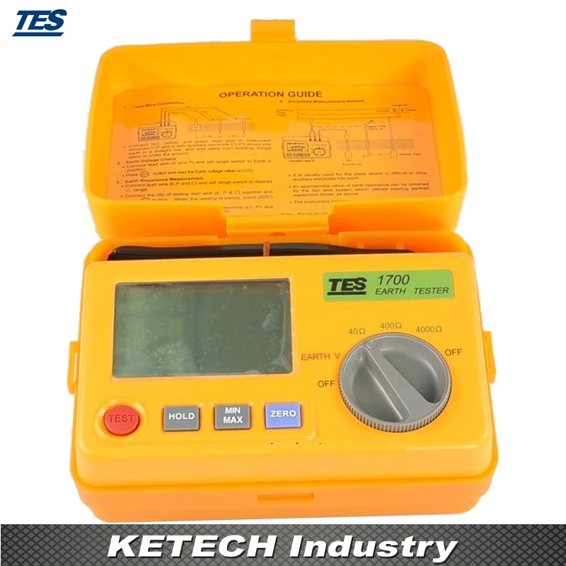 Digital Earth Resistance Tester without Tripping Earth Leakage Current 3 3/4 Digit LCD Display TES-1700
Digital Earth Resistance Tester without Tripping Earth Leakage Current 3 3/4 Digit LCD Display TES-1700