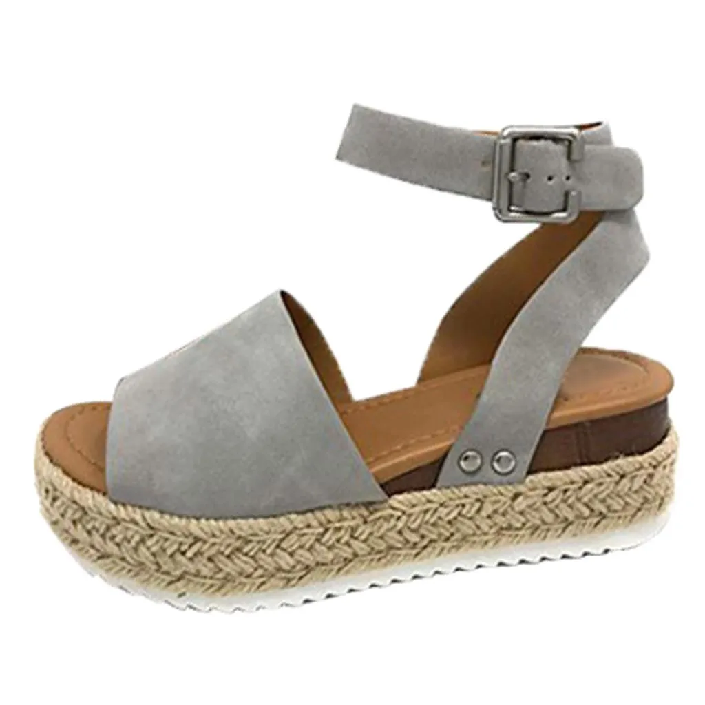 SAGACE Sandalia Feminina Summer Sandals Women Fashion Buckle Strap Wedges Retro Peep Toe Sandals Sandalias De Verano Para Mujer
SAGACE Sandalia Feminina Summer Sandals Women Fashion Buckle Strap Wedges Retro Peep Toe Sandals Sandalias De Verano Para Mujer
