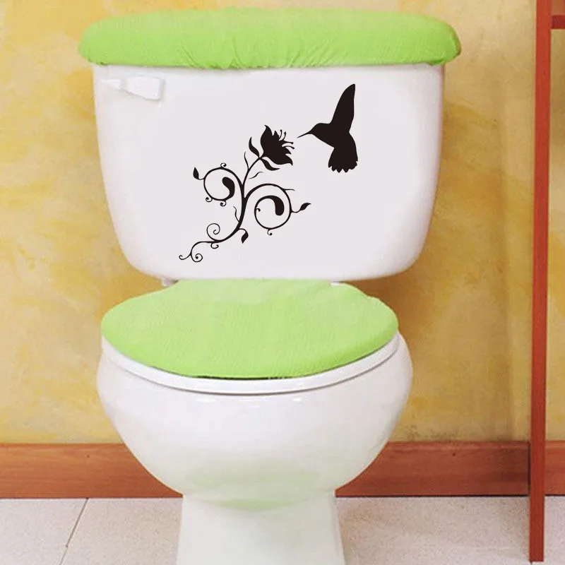 Hummingbird And Flower Vinyl Decal Bathroom Decorative Glass Toilet Stickers Black 4WS0090
Hummingbird And Flower Vinyl Decal Bathroom Decorative Glass Toilet Stickers Black 4WS0090